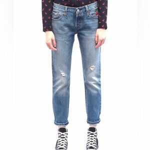 Levi's 501CT Cherry Embroidered Jeans Cropped sz29